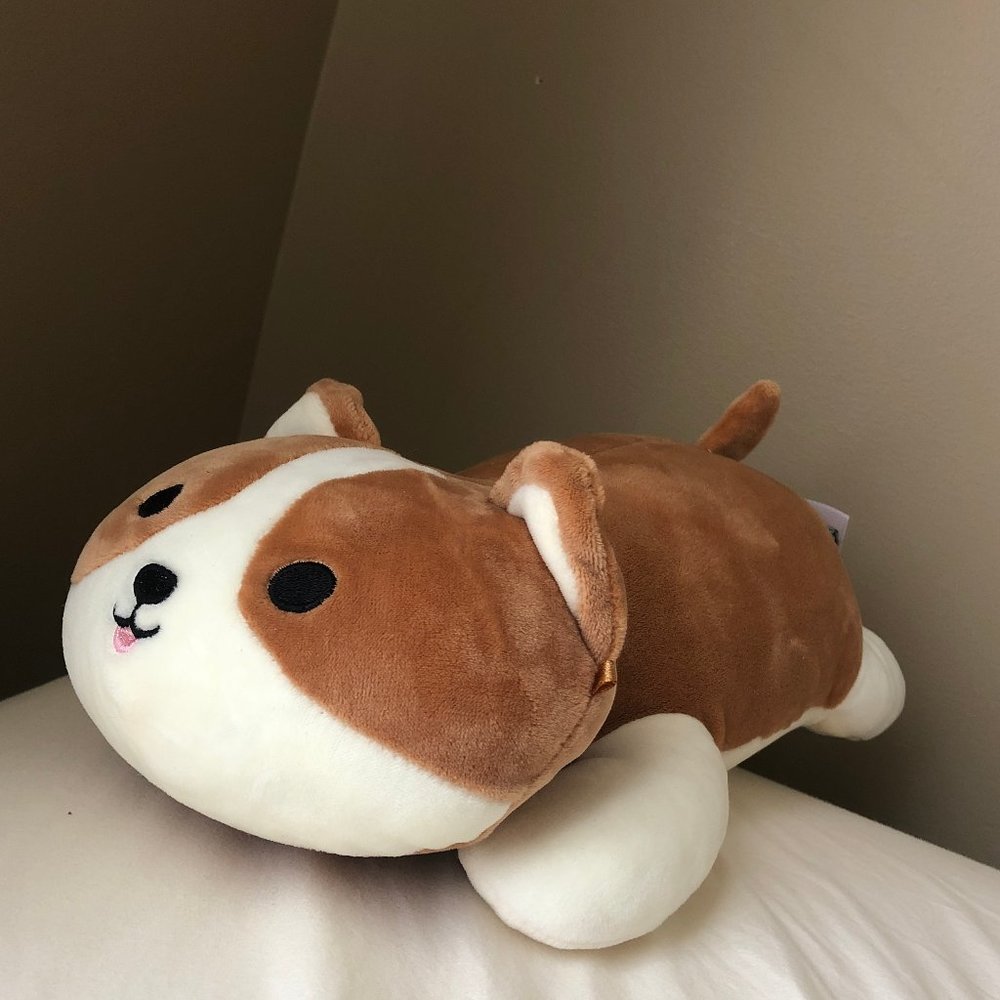 Kelly Toys Squishmallow Laying Corgi Cute Toy